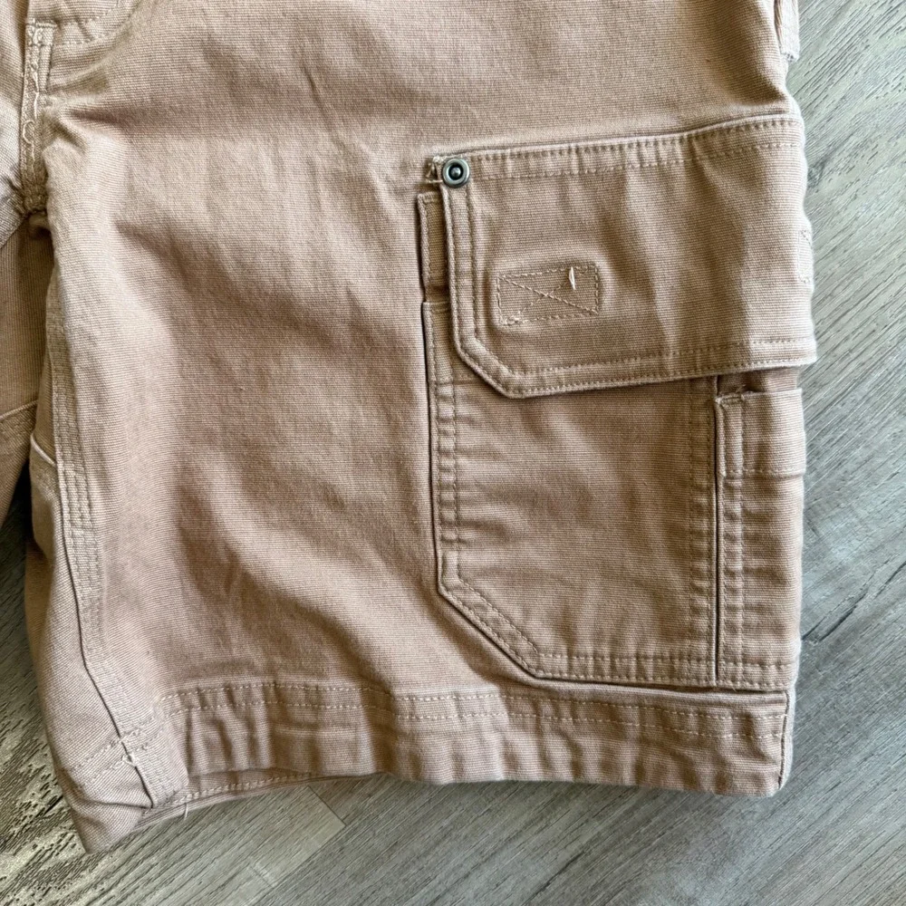 Duluth Trading Co Flex Fire Hose Relaxed Fit Cargo Shorts Brown W32 L9 Inseam
